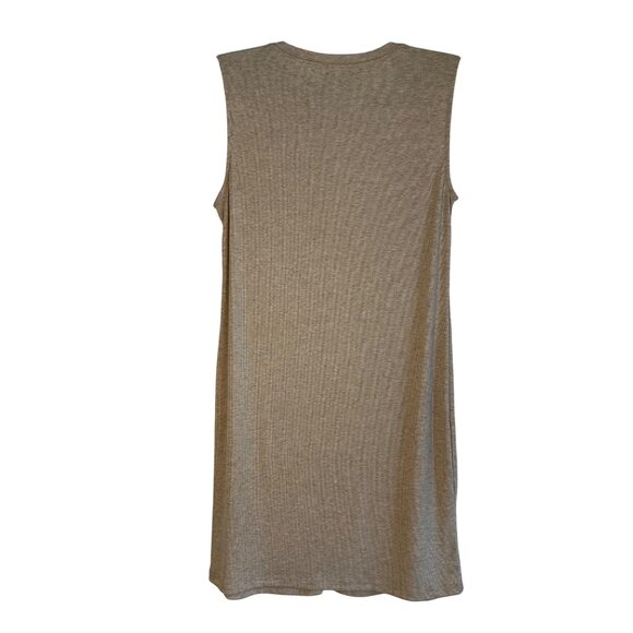 Sleeveless Beige Ava James Button Shoulder Dress SZ M Preppy Old Money NWT - Picture 2 of 9